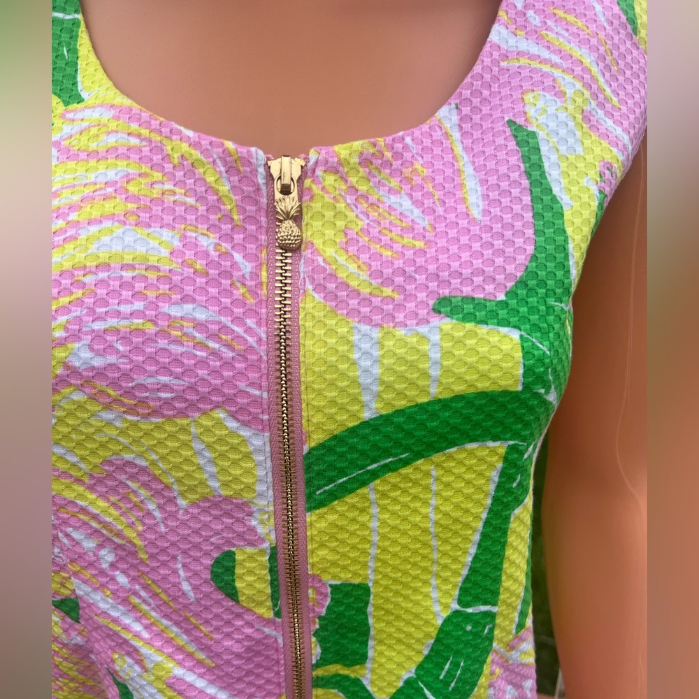Lilly Pulitzer for Target Shift ‘Fan Dance’ Pink/Green Topical Summer Dress NWT - Picture 2 of 16